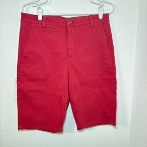Johnnie-O Men's Bermuda Golf Shorts Cotton Size 30 Red